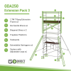 Extension pack for GDA250 Mobile Scaffolding tower